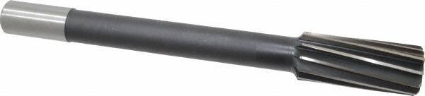 Interstate - 1-5/16" High Speed Steel Chucking Reamer - Spiral Flute, 1" Straight Shank, 3" Flute Length, 11-1/2" OAL - Apex Tool & Supply