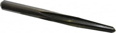 Made in USA - 1/2" Reamer Diam, 9/32" Small End Diam, 1/2" Diam Straight Shank, 4" Flute, Bridge Reamer - Apex Tool & Supply