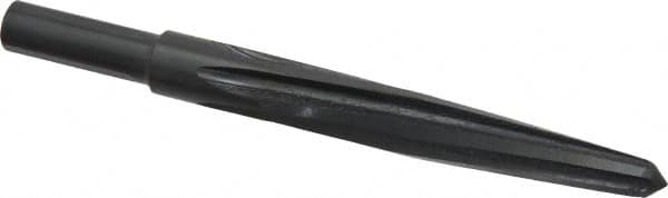 Made in USA - 5/8" Reamer Diam, 11/32" Small End Diam, 1/2" Diam Straight Shank, 4-1/2" Flute, Bridge Reamer - Apex Tool & Supply