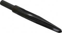 Made in USA - 11/16" Reamer Diam, 3/8" Small End Diam, 1/2" Diam Straight Shank, 4-1/4" Flute, Bridge Reamer - Apex Tool & Supply