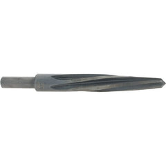 Made in USA - 3/4" Reamer Diam, 13/32" Small End Diam, 1/2" Diam Straight Shank, 5" Flute, Bridge Reamer - Apex Tool & Supply