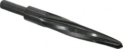 Made in USA - 25/32" Reamer Diam, 13/32" Small End Diam, 1/2" Diam Straight Shank, 5" Flute, Bridge Reamer - Apex Tool & Supply