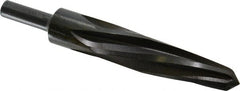 Made in USA - 1" Reamer Diam, 19/32" Small End Diam, 1/2" Diam Straight Shank, 5" Flute, Bridge Reamer - Apex Tool & Supply