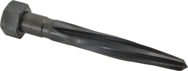 Made in USA - 13/16" Reamer Diam, 15/32" Small End Diam, 1-1/4" Hex Shank, 5" Flute, Car Reamer - Apex Tool & Supply
