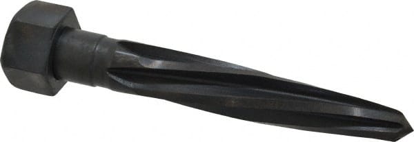 Made in USA - 15/16" Reamer Diam, 19/32" Small End Diam, 1-7/16" Hex Shank, 5" Flute, Car Reamer - Apex Tool & Supply