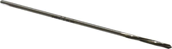 Interstate - 5/64" Cobalt 4 Flute Chucking Reamer - Spiral Flute, 0.072" Straight Shank, 3/4" Flute Length, 3" OAL - Apex Tool & Supply