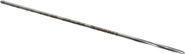 Made in USA - 3/64" High Speed Steel 4 Flute Chucking Reamer - Spiral Flute, 0.0455" Straight Shank, 1/2" Flute Length, 2-1/2" OAL - Apex Tool & Supply