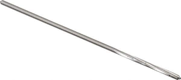 Made in USA - 5/64" High Speed Steel 4 Flute Chucking Reamer - Spiral Flute, 0.072" Straight Shank, 3/4" Flute Length, 3" OAL - Apex Tool & Supply
