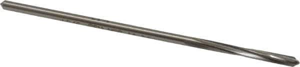 Made in USA - 9/64" High Speed Steel 4 Flute Chucking Reamer - Spiral Flute, 0.135" Straight Shank, 1" Flute Length, 4" OAL - Apex Tool & Supply