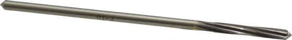 Made in USA - 11/64" High Speed Steel 6 Flute Chucking Reamer - Spiral Flute, 0.1645" Straight Shank, 1-1/8" Flute Length, 4-1/2" OAL - Apex Tool & Supply