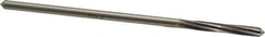 Made in USA - 11/64" High Speed Steel 6 Flute Chucking Reamer - Spiral Flute, 0.1645" Straight Shank, 1-1/8" Flute Length, 4-1/2" OAL - Apex Tool & Supply