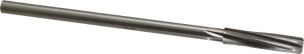 Made in USA - 25/64" High Speed Steel 6 Flute Chucking Reamer - Spiral Flute, 0.3105" Straight Shank, 1-3/4" Flute Length, 7" OAL - Apex Tool & Supply