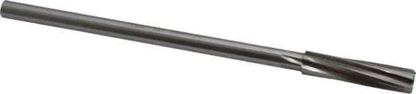 Made in USA - 13/32" High Speed Steel 6 Flute Chucking Reamer - Spiral Flute, 0.3105" Straight Shank, 1-3/4" Flute Length, 7" OAL - Apex Tool & Supply