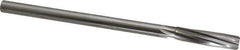 Made in USA - 27/64" High Speed Steel 6 Flute Chucking Reamer - Spiral Flute, 0.373" Straight Shank, 1-3/4" Flute Length, 7" OAL - Apex Tool & Supply