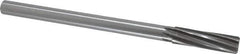 Made in USA - 5/8" High Speed Steel 8 Flute Chucking Reamer - Spiral Flute, 0.5615" Straight Shank, 2-1/4" Flute Length, 9" OAL - Apex Tool & Supply