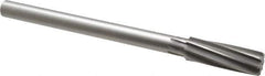 Made in USA - 13/16" High Speed Steel 8 Flute Chucking Reamer - Spiral Flute, 5/8" Straight Shank, 2-1/2" Flute Length, 9-1/2" OAL - Apex Tool & Supply