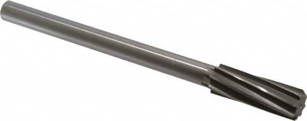 Made in USA - 27/32" High Speed Steel 8 Flute Chucking Reamer - Apex Tool & Supply
