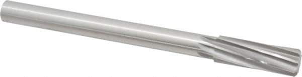 Made in USA - 7/8" High Speed Steel 8 Flute Chucking Reamer - Spiral Flute, 3/4" Straight Shank, 2-5/8" Flute Length, 10" OAL - Apex Tool & Supply