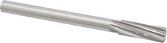 Made in USA - 7/8" High Speed Steel 8 Flute Chucking Reamer - Spiral Flute, 3/4" Straight Shank, 2-5/8" Flute Length, 10" OAL - Apex Tool & Supply