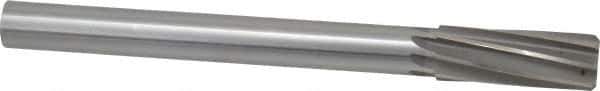 Made in USA - 1" High Speed Steel 8 Flute Chucking Reamer - Spiral Flute, 7/8" Straight Shank, 2-3/4" Flute Length, 10-1/2" OAL - Apex Tool & Supply