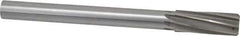 Made in USA - 1" High Speed Steel 8 Flute Chucking Reamer - Spiral Flute, 7/8" Straight Shank, 2-3/4" Flute Length, 10-1/2" OAL - Apex Tool & Supply