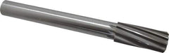 Made in USA - 1-1/2" High Speed Steel 10 Flute Chucking Reamer - Spiral Flute, 1-1/4" Straight Shank, 3-1/2" Flute Length, 12-1/2" OAL - Apex Tool & Supply