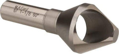 M.A. Ford - 1-1/8" Head Diam, 1/2" Shank Diam, 0 Flute 60° High Speed Steel Countersink - Bright Finish, 2-7/8" OAL, Single End, Straight Shank, Right Hand Cut - Apex Tool & Supply