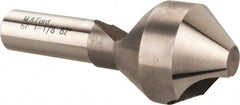 M.A. Ford - 1-1/8" Head Diam, 1/2" Shank Diam, 0 Flute 82° High Speed Steel Countersink - Apex Tool & Supply