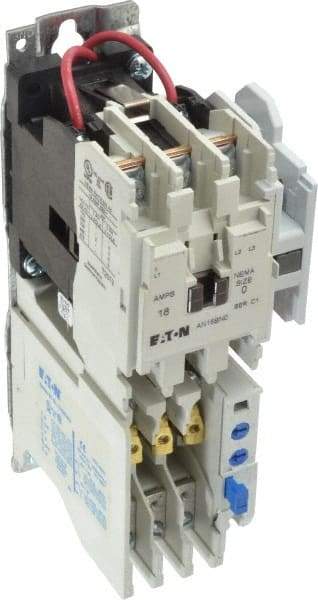 Eaton Cutler-Hammer - 110 Coil VAC at 50 Hz, 120 Coil VAC at 60 Hz, 18 Amp, Nonreversible Open Enclosure NEMA Motor Starter - 1 hp at 1 Phase - Apex Tool & Supply
