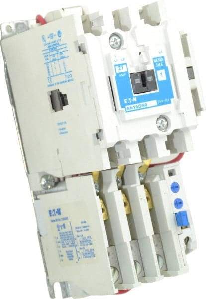Eaton Cutler-Hammer - 110 Coil VAC at 50 Hz, 120 Coil VAC at 60 Hz, 27 Amp, NEMA Size 1, Nonreversible Open Enclosure NEMA Motor Starter - 2 hp at 1 Phase - Apex Tool & Supply