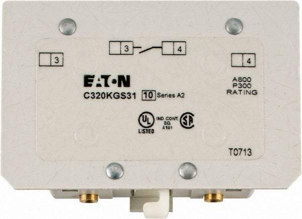 Eaton Cutler-Hammer - Starter Auxiliary Contact - For Use with 100-400A Contactors - Apex Tool & Supply