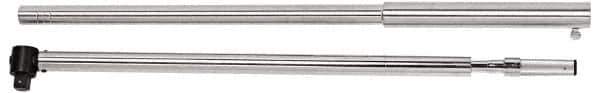Proto - 1" Drive Micrometer Fixed Head Torque Wrench - 200 Ft/Lb to 1,000 Ft/Lb Torque, 69" OAL, 5 Ft/Lb Graduation, Fixed Head - Apex Tool & Supply