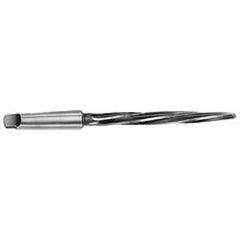 Interstate - 7/8" Reamer Diam, 39/64" Small End Diam, 3MT Morse Taper Shank, 7-3/8" Flute, Bridge Reamer - Apex Tool & Supply