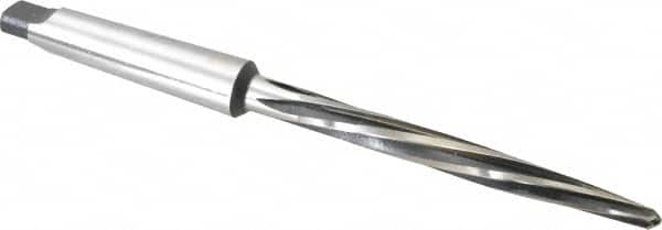 Interstate - 7/16" Reamer Diam, 7/32" Small End Diam, 2MT Morse Taper Shank, 4-3/8" Flute, Bridge Reamer - Apex Tool & Supply