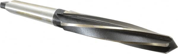 Interstate - 1-1/2" Reamer Diam, 1-1/4" Small End Diam, 4MT Morse Taper Shank, 7-3/8" Flute, Bridge Reamer - Apex Tool & Supply