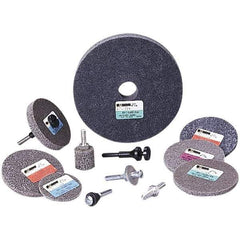 Standard Abrasives - 8" Diam, 1/2" Face Width, 3/4" Center Hole, Fine Grade, Silicon Carbide Deburring Wheel - Unitized, Soft Grade - Apex Tool & Supply