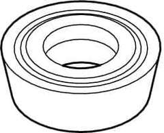 Kennametal - RDHX1003M0 LP Grade KC510M Carbide Milling Insert - TiAlN Finish, 0.1252" Thick, 10mm Inscribed Circle - Apex Tool & Supply