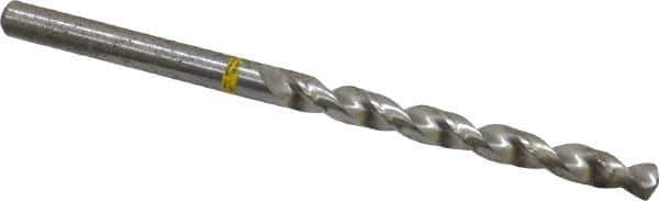 Accupro - 3/16" 130° Vanadium High Speed Steel Jobber Drill - Bright Finish, Right Hand Cut, Spiral Flute, Straight Shank, 86mm OAL, Split Point - Apex Tool & Supply
