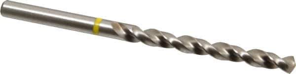 Accupro - 7/32" 130° Vanadium High Speed Steel Jobber Drill - Bright Finish, Right Hand Cut, Spiral Flute, Straight Shank, 93mm OAL, Split Point - Apex Tool & Supply