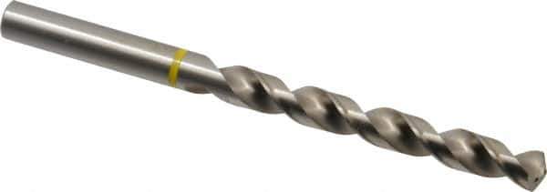 Accupro - Letter Q 130° Vanadium High Speed Steel Jobber Drill - Bright Finish, Right Hand Cut, Spiral Flute, Straight Shank, 117mm OAL, Split Point - Apex Tool & Supply