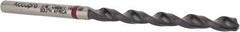 Accupro - 1/8" 135° Cobalt Jobber Drill - TiAlN Finish, Right Hand Cut, Spiral Flute, Straight Shank, 65mm OAL, UX Point - Apex Tool & Supply
