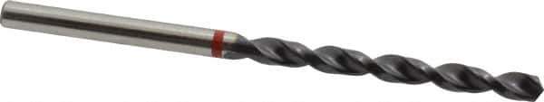Accupro - 3.7mm 135° Cobalt Jobber Drill - TiAlN Finish, Right Hand Cut, Spiral Flute, Straight Shank, 70mm OAL, UX Point - Apex Tool & Supply