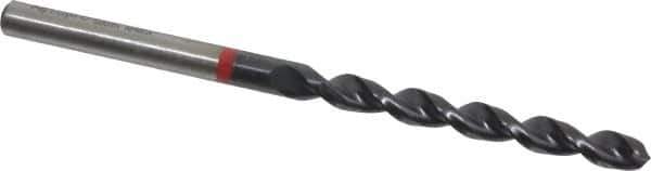 Accupro - 4.5mm 135° Cobalt Jobber Drill - TiAlN Finish, Right Hand Cut, Spiral Flute, Straight Shank, 80mm OAL, UX Point - Apex Tool & Supply