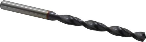 Accupro - 9/32" 135° Cobalt Jobber Drill - TiAlN Finish, Right Hand Cut, Spiral Flute, Straight Shank, 109mm OAL, UX Point - Apex Tool & Supply