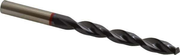 Accupro - 27/64" 135° Cobalt Jobber Drill - TiAlN Finish, Right Hand Cut, Spiral Flute, Straight Shank, 142mm OAL, UX Point - Apex Tool & Supply
