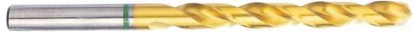 Accupro - 4.2mm 135° Cobalt Jobber Drill - TiN Finish, Right Hand Cut, Spiral Flute, Straight Shank, 75mm OAL, Split Point - Apex Tool & Supply