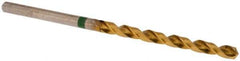 Accupro - 7/64" 135° Cobalt Jobber Drill - TiN Finish, Right Hand Cut, Spiral Flute, Straight Shank, 61mm OAL, Split Point - Apex Tool & Supply