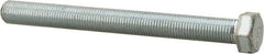 Made in North America - 7/16-20 UNF, 4-1/2" Length Under Head Hex Head Cap Screw - Fully Threaded, Grade 5 Steel, Zinc-Plated Finish, 5/8" Hex - Apex Tool & Supply