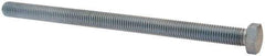 Made in North America - 5/8-11 UNC, 10" Length Under Head Hex Head Cap Screw - Fully Threaded, Grade 5 Steel, Zinc-Plated Finish, 15/16" Hex - Apex Tool & Supply