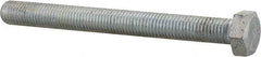 Made in North America - 3/4-10 UNC, 7-1/2" Length Under Head Hex Head Cap Screw - Fully Threaded, Grade 5 Steel, Zinc-Plated Finish, 1-1/8" Hex - Apex Tool & Supply